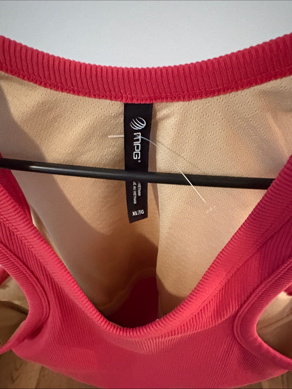 MPG Poise High Neck Red Ribbed Racerback Tank Top - Picture 11 of 11